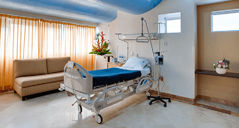 Hospital CMQ Premiere, patient rooms